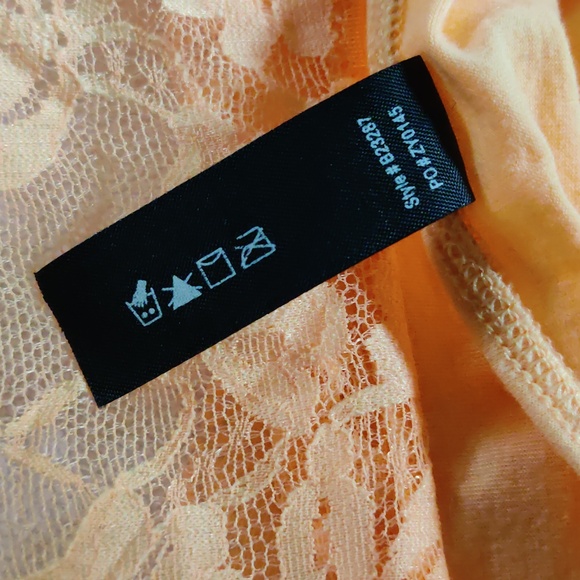 Orange Creamcicle Lacey Halter Crop Top NWOT - Picture 6 of 8